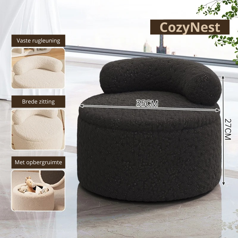 CozyNest - De Stijlvolle Opbergstoel voor Elke Kamer