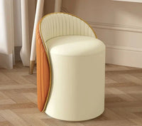 Beige met oranje