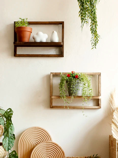 RustiShelf - Transformeer je muur met stijlvolle, natuurlijke houten wandplanken
