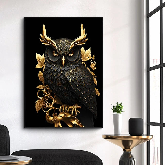 WildPrints – Verhoog de sfeer van je ruimte met krachtige dierenkunst in zwart en goud
