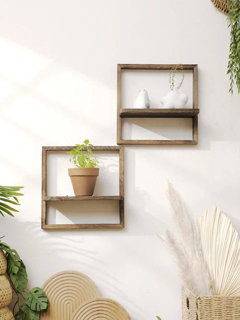 RustiShelf - Transformeer je muur met stijlvolle, natuurlijke houten wandplanken