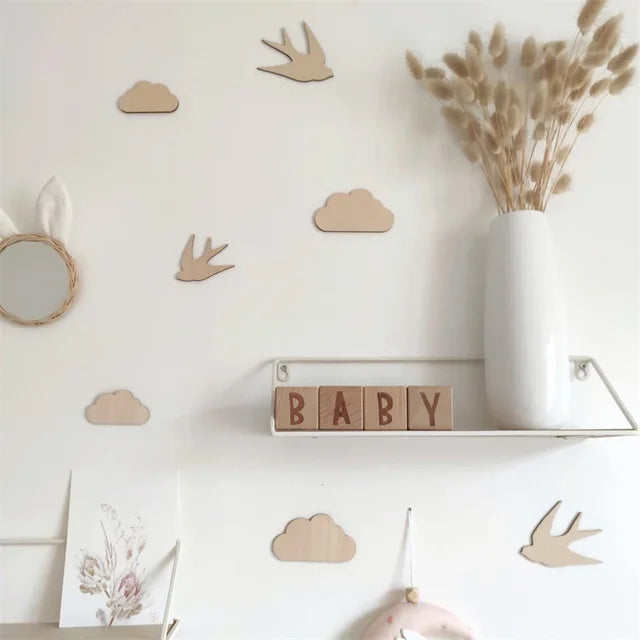 WoodsyWalls - Magische Houten Muurstickers voor een Speelse Kinderkamer