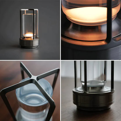 LumiLantern - Elegante lantaarn met slimme touchbediening voor sfeervolle verlichting, waar hij ook staat!