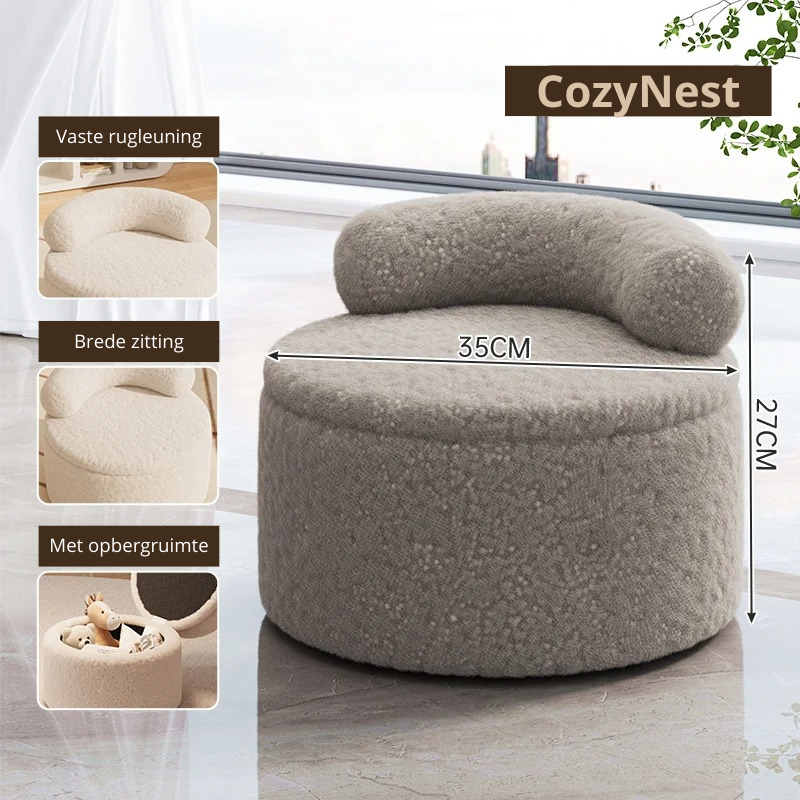 CozyNest - De Stijlvolle Opbergstoel voor Elke Kamer