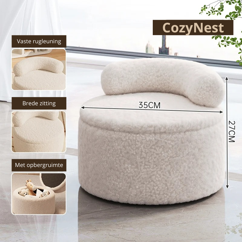 CozyNest - De Stijlvolle Opbergstoel voor Elke Kamer