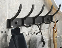 Zwart met 5 haken
