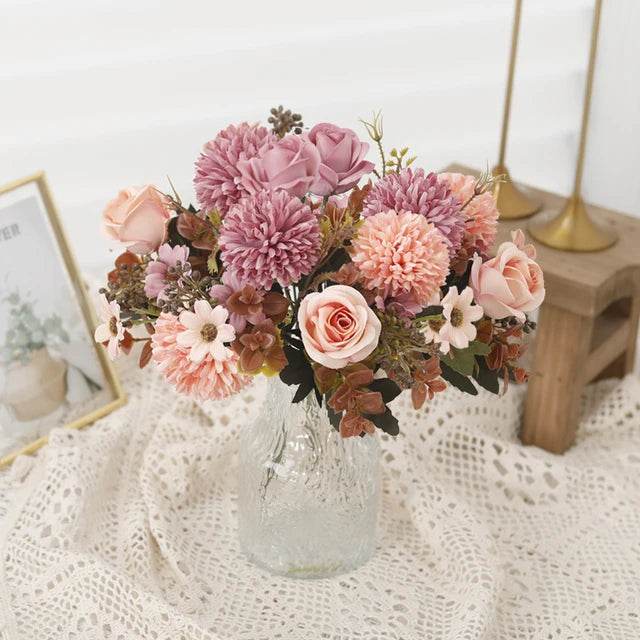 BloomAura - Het Bosje Zijde Bloemen voor een Altijd Frisse en Luxe Sfeer