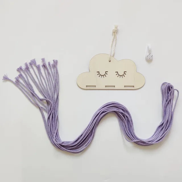 WoodieClips - Houten Haarclipjes Hanger in Wolkenvorm
