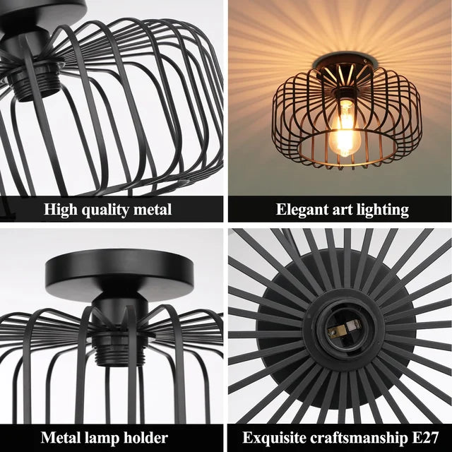 ObsidianLight – Elegante Zwarte Plafondlamp voor een Modern Thuis