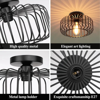 ObsidianLight – Elegante Zwarte Plafondlamp voor een Modern Thuis