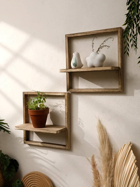 RustiShelf - Transformeer je muur met stijlvolle, natuurlijke houten wandplanken