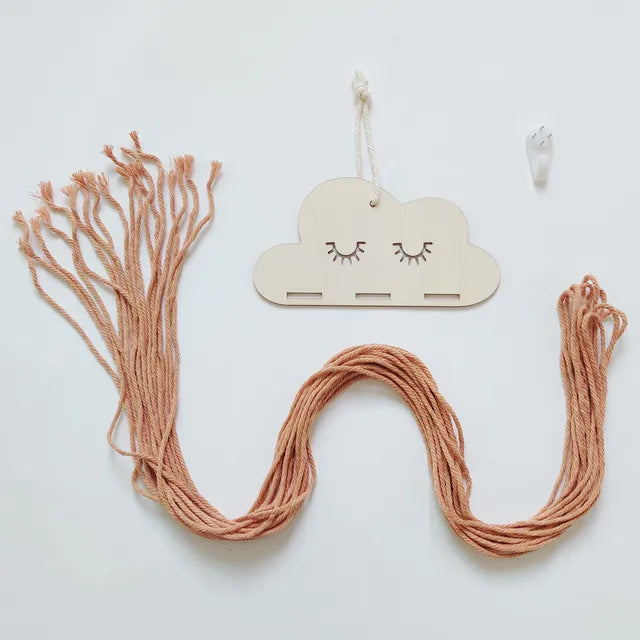 WoodieClips - Houten Haarclipjes Hanger in Wolkenvorm
