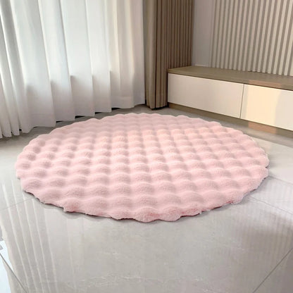 SnuggleSphere – Het Ultieme Bubbel Ronde Tapijt in 7 Kleuren voor Comfort en Stijl