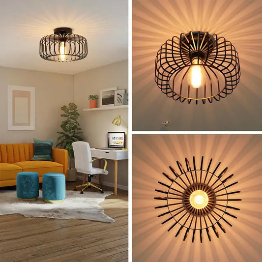 ObsidianLight – Elegante Zwarte Plafondlamp voor een Modern Thuis