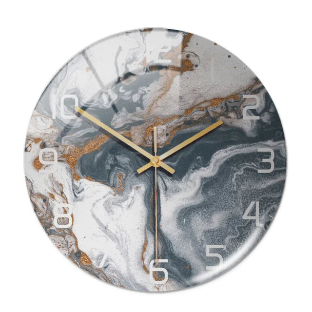 MarbleSphere - De luxe marmeren wandklok die tijd verandert
