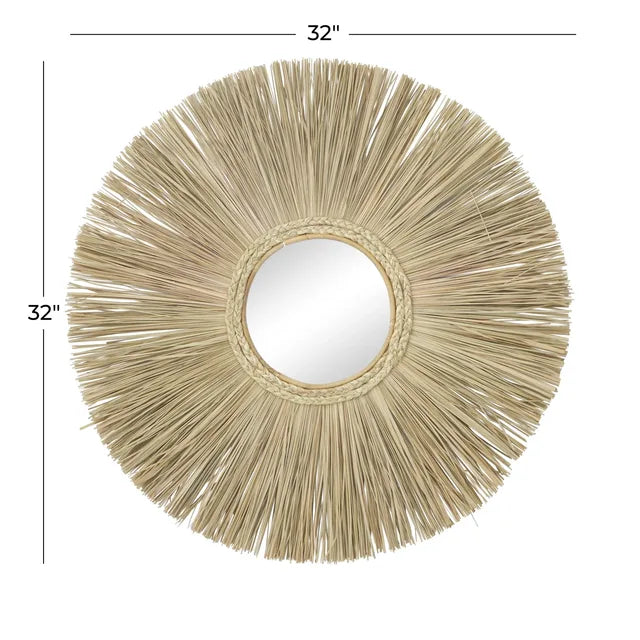 LunaSol - Bohemian Zonnevorm Wandspiegel voor een Stralend Interieur