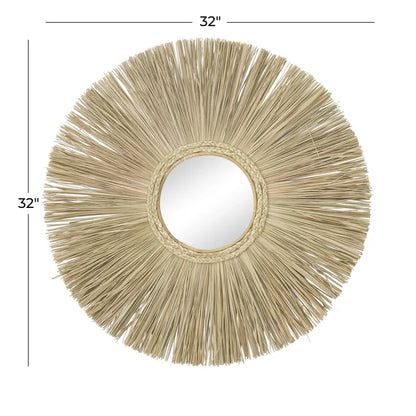 LunaSol - Bohemian Zonnevorm Wandspiegel voor een Stralend Interieur
