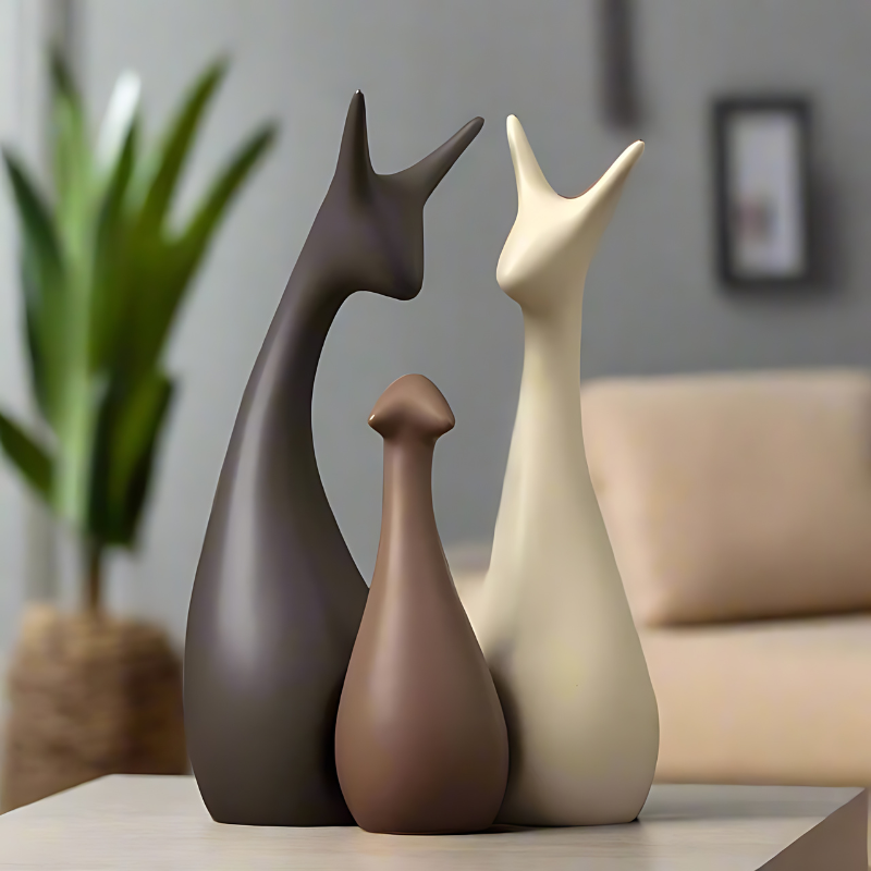 Majestic Deer – Tijdloze Eleganties in een Natuurlijke Sculptuur