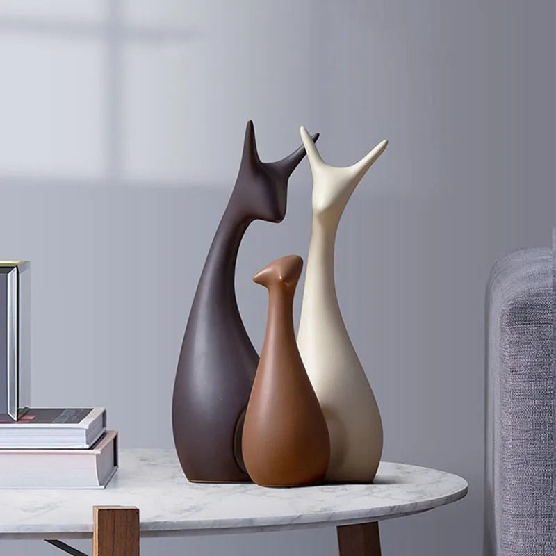 Majestic Deer – Tijdloze Eleganties in een Natuurlijke Sculptuur