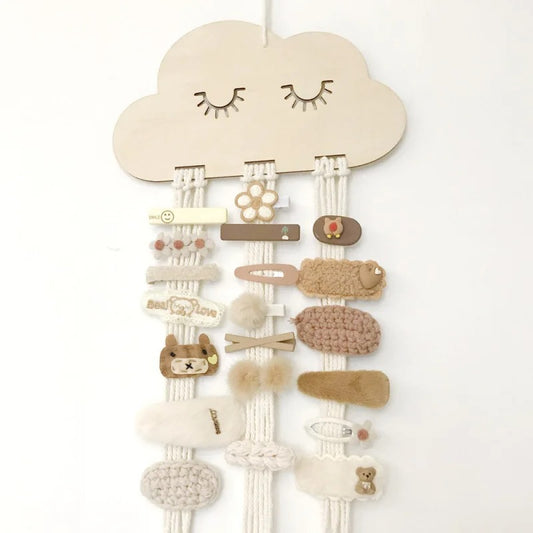WoodieClips - Houten Haarclipjes Hanger in Wolkenvorm
