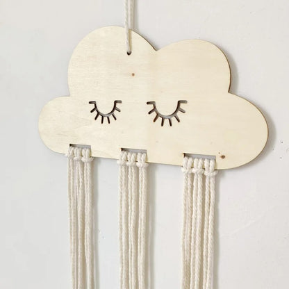 WoodieClips - Houten Haarclipjes Hanger in Wolkenvorm