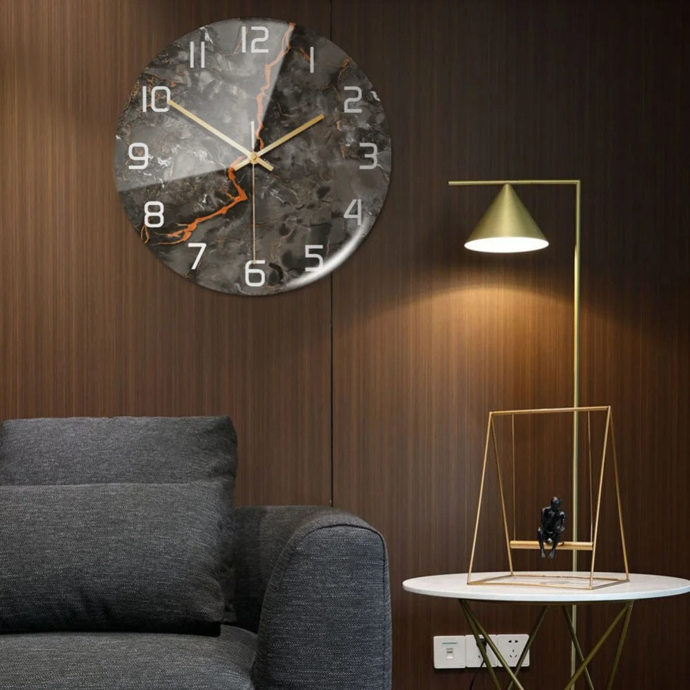 MarbleSphere - De luxe marmeren wandklok die tijd verandert