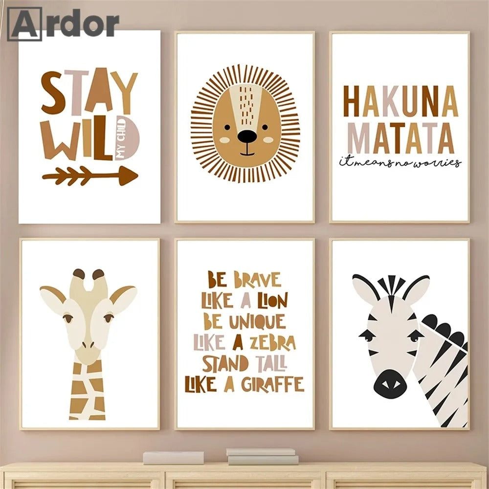 JungleVibe - Breng avontuur en kleur naar de kinderkamer met vrolijke wandposters