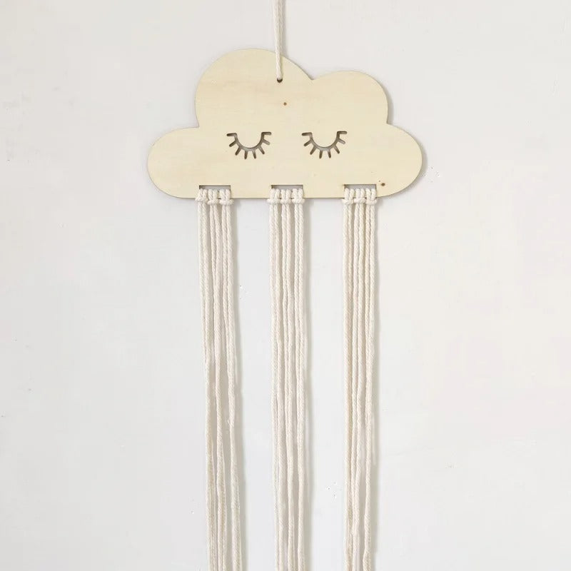 WoodieClips - Houten Haarclipjes Hanger in Wolkenvorm