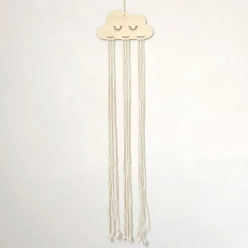 WoodieClips - Houten Haarclipjes Hanger in Wolkenvorm